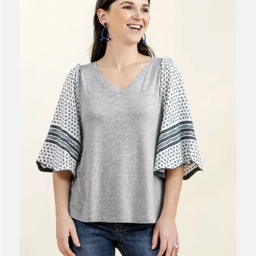 Matilda Jane Lets go together Without A Care Floral V Neck Top